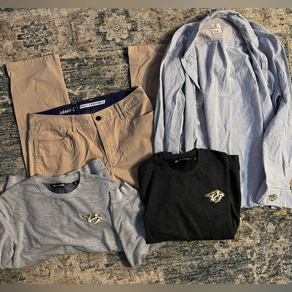 Bundle of Four (4) Men’s Nashville Predators Apparel Johnnie-O & Travis Mathew - Picture 1 of 7